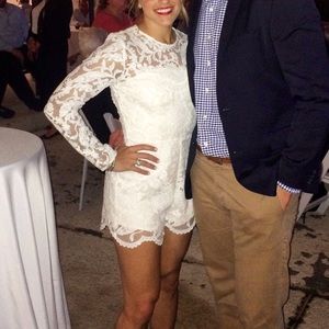 Gorgeous White Lace Dressy Romper